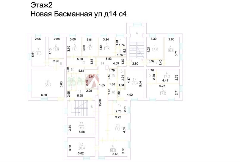 Продажа помещения 1550.20 кв.м. ЦАО ул. Новая Басманная, 14с4 - фотография №7