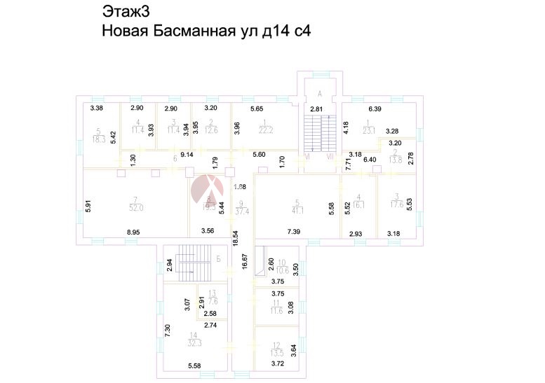 Продажа помещения 1550.20 кв.м. ЦАО ул. Новая Басманная, 14с4 - фотография №8
